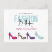 Carte Postale Fille d'anniversaire Moderne Chaussures de mode In (Devant)