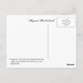 Carte Postale Fille dans Bain de Bubblebath avec bougies et Rose (Dos)