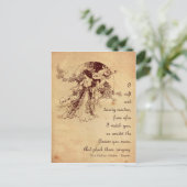 Carte Postale Fille dans un jardin (Debout devant)