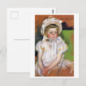 Carte Postale Fille dans une Bonnet Blanche, Mary Cassatt (Devant / Derrière)