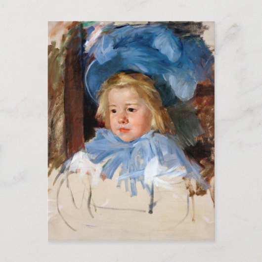 Carte Postale Fille dans une Bonnet Bleue, Mary Cassatt (Devant)