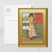 Carte Postale Fille dans une discothèque (Devant / Derrière)