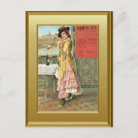 Carte Postale Fille dans une discothèque (Devant)