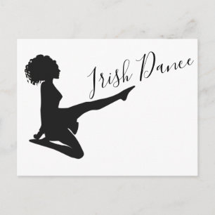 Carte Postale Fille Danseur irlandais Soft Shoe Black and White 