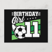 Carte Postale Fille de 11 ans foot Football 11e anniversaire (Devant)