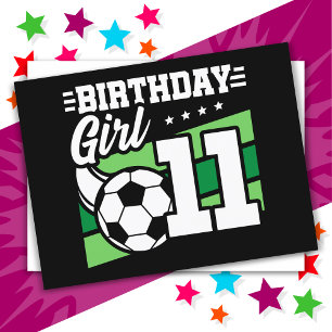 Carte Postale Fille de 11 ans Foot Football 11e anniversaire