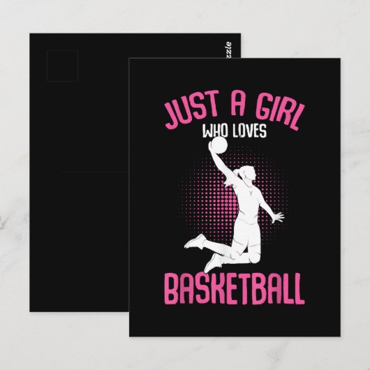 Carte Postale Fille de basketball Femmes (Devant / Derrière)