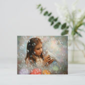 Carte Postale Fille de bulle de savon (Debout devant)
