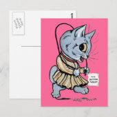 Carte Postale Fille de chat, Louis Wain (Devant / Derrière)