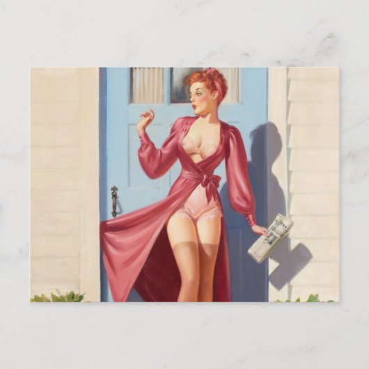 Carte Postale Fille de couverture du journal du matin (Devant)