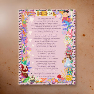 Carte Postale Fille de Goo Candy Dents manquants