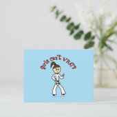 Carte Postale Fille de karaté léger (Debout devant)