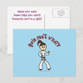 Carte Postale Fille de karaté léger (Devant / Derrière)