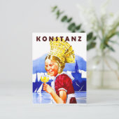 Carte Postale Fille de Konstanz, Allemagne (Debout devant)