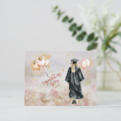 Carte Postale Fille de la fête de graduation Félicitations (Debout devant)