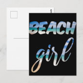 Carte Postale Fille de la plage (Devant / Derrière)