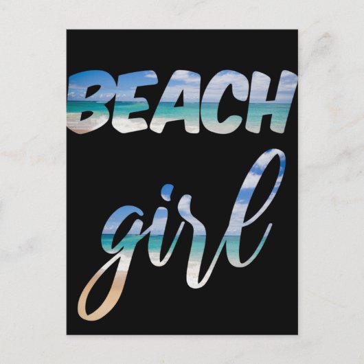 Carte Postale Fille de la plage (Devant)