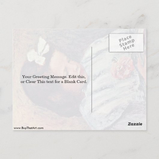 Carte Postale Fille De Lecture De Pierre-Auguste Renoir (Dos)