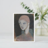 Carte Postale Fille de l'île, Schjerfbeck (Debout devant)