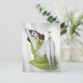 Carte Postale Fille de Martini en vert (Debout devant)