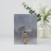 Carte Postale Fille de neige (Debout devant)