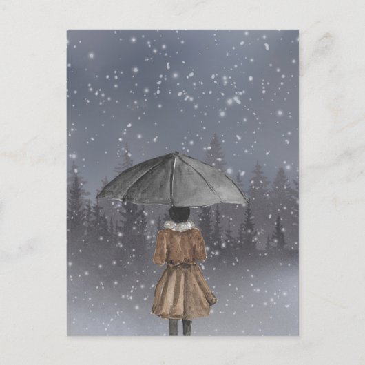 Carte Postale Fille de neige (Devant)