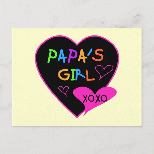 Carte Postale Fille de Papa Tee - shirts, Casquettes, Mugs, Bout (Devant)