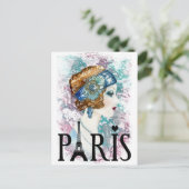 Carte Postale Fille de Paris France (Debout devant)