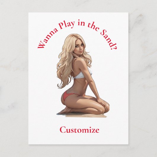 Carte Postale Fille de plage de Bikini Thunder_Cove (Devant)