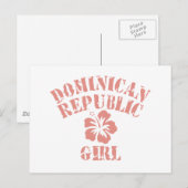 Carte Postale Fille de rose de la République Dominicaine (Devant / Derrière)