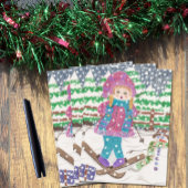 Carte Postale fille de ski