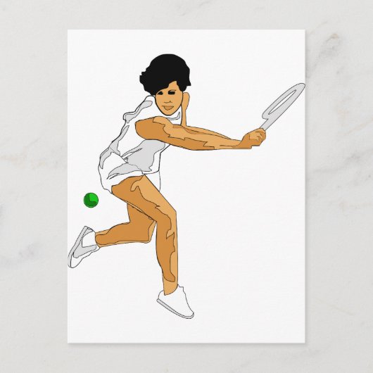 Carte Postale Fille de tennis (Devant)