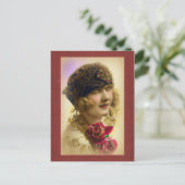 Carte postale fille des années 1920 (Debout devant)