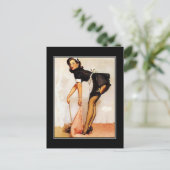 Carte postale fille des années 1950 (Debout devant)