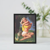 Carte postale fille des années 50 (Debout devant)