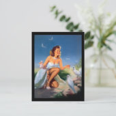 Carte postale fille des années 50 (Debout devant)