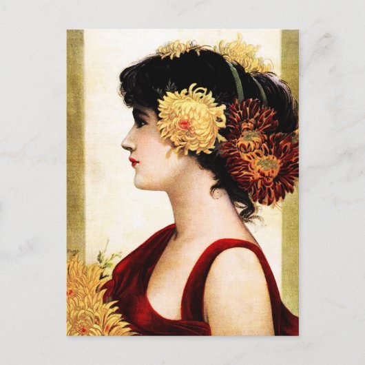 Carte Postale Fille des fleurs (Devant)