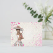 Carte Postale fille d'été rose (Debout devant)