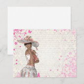 Carte Postale fille d'été rose (Devant / Derrière)