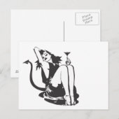 Carte postale fille déviale (Devant / Derrière)