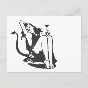 Carte postale fille déviale