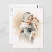 Carte Postale Fille d'hiver de Maud Humphrey (Devant / Derrière)