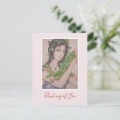 Carte Postale Fille d'honneur ivy - Illustration au crayon "Thin (Debout devant)