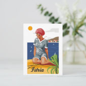 Carte Postale Fille d'Istrie (Debout devant)