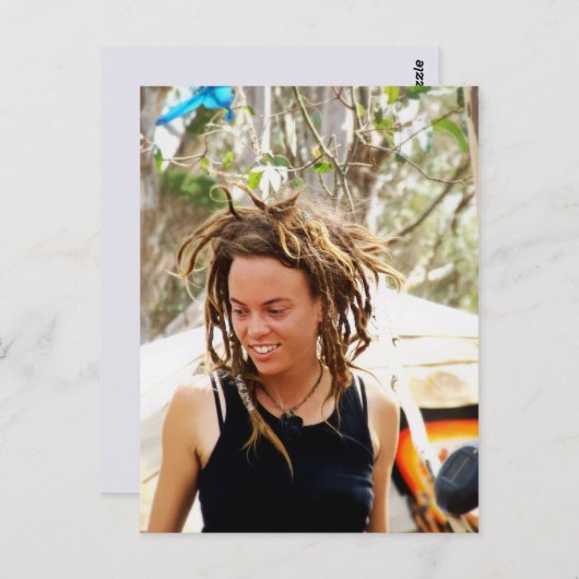 Carte postale fille Dreadlock (Devant / Derrière)