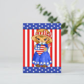 Carte postale fille du 4 juillet (Debout devant)