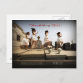 Carte Postale Fille du cimetière (Devant / Derrière)