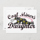 Carte Postale fille du mineur de charbon (Devant / Derrière)
