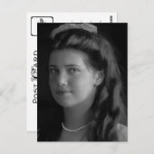 Carte Postale Fille du tsar de Russie, grande-duchesse Maria (Devant / Derrière)