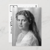 Carte Postale Fille du tsar de Russie, grande-duchesse Maria (Devant / Derrière)